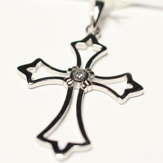 My imenso ODM open zilveren christelijk kruis 721115