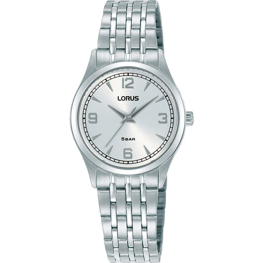 Lorus dameshorloge RG205ZX9 stalen band Arabische cijfers 27mm