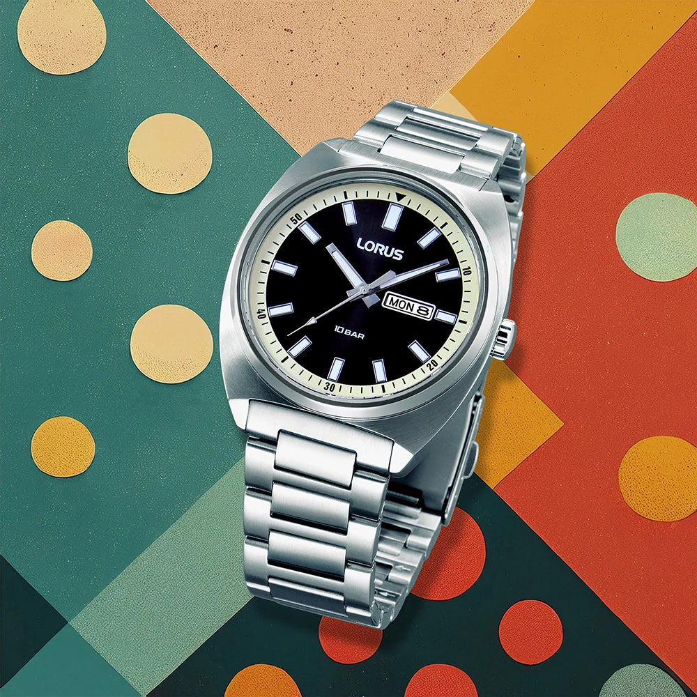 Lorus RH311BX9 herenhorloge retro sport dag-datum