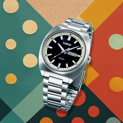 Lorus RH311BX9 herenhorloge retro sport dag-datum