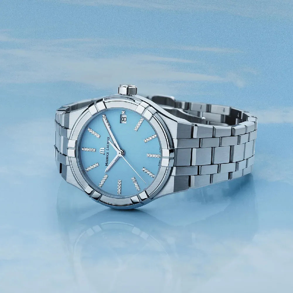 Maurice Lacroix AIKON Quartz Date 35mm diamonds special edition AI1106-SS002-450-1