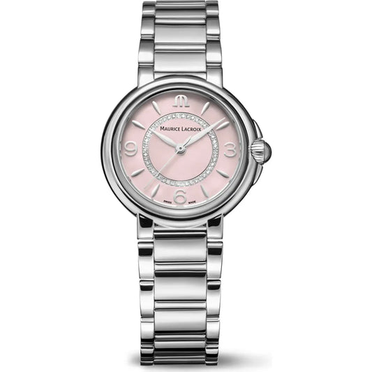 Maurice Lacroix FIABA Date 32mm diamonds special edition FA1104-SS002-F20-1 roze wijzerplaat met diamanten