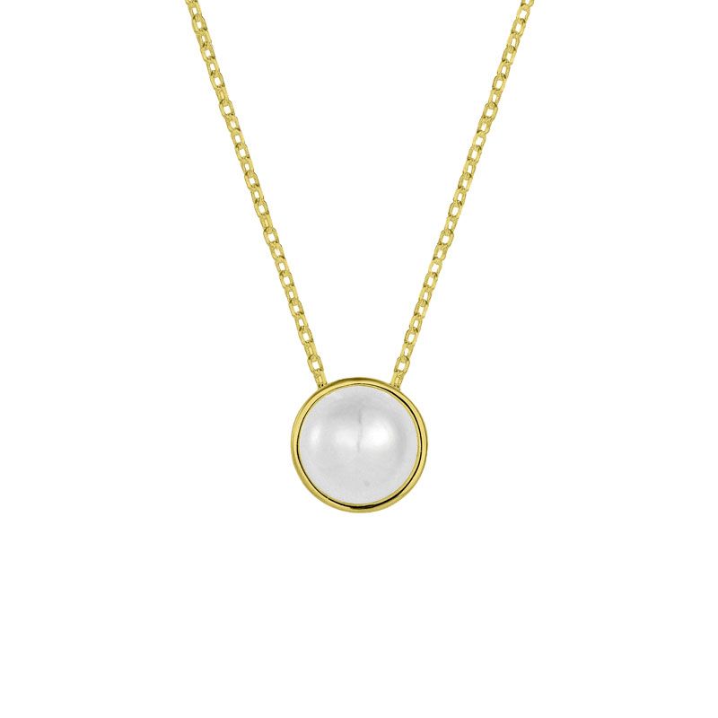 My imenso ODM vergulde zilveren ketting met parel 70848111