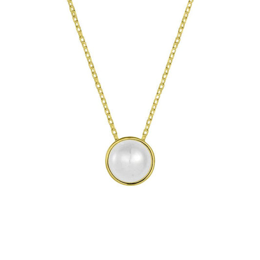 My imenso ODM vergulde zilveren ketting met parel 70848111