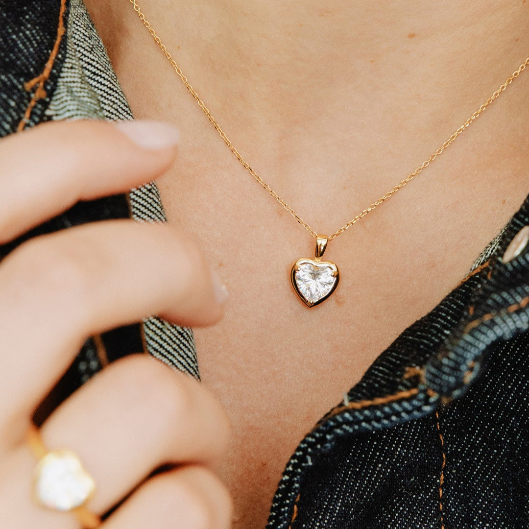 Naiomy zilveren ketting met hartje hanger N5M68