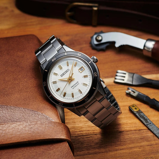 Seiko heren horloge automaat Presage SRPG03J1 Style 60's