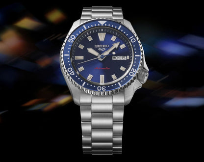 Seiko 5 Sports SRPL83K1 blauwe wijzerplaat Herenhorloge