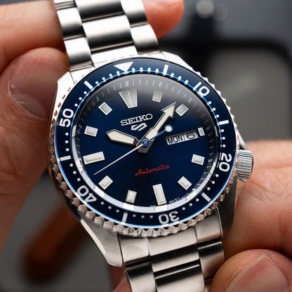 Seiko 5 Sports SRPL83K1 blauwe wijzerplaat Herenhorloge