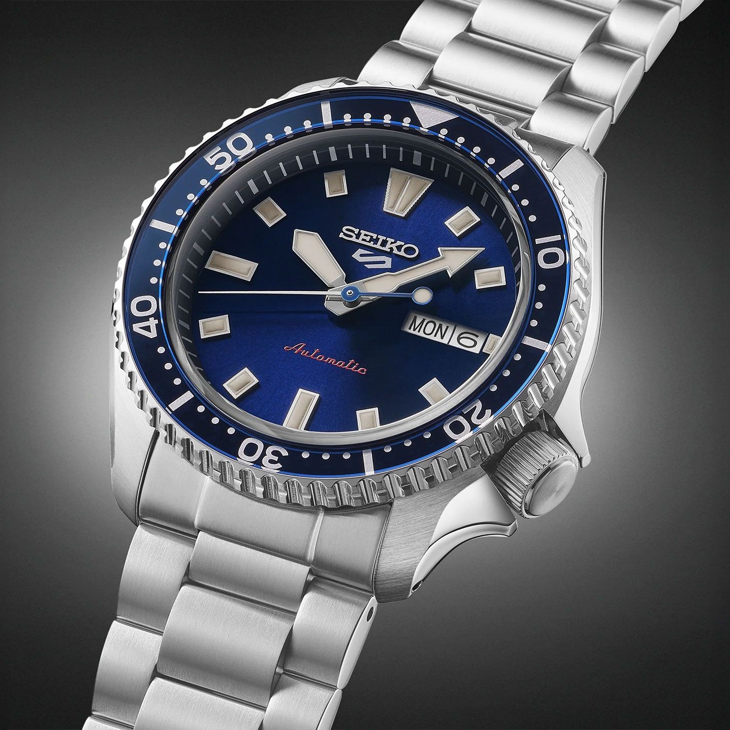 Seiko 5 Sports SRPL83K1 blauwe wijzerplaat Herenhorloge