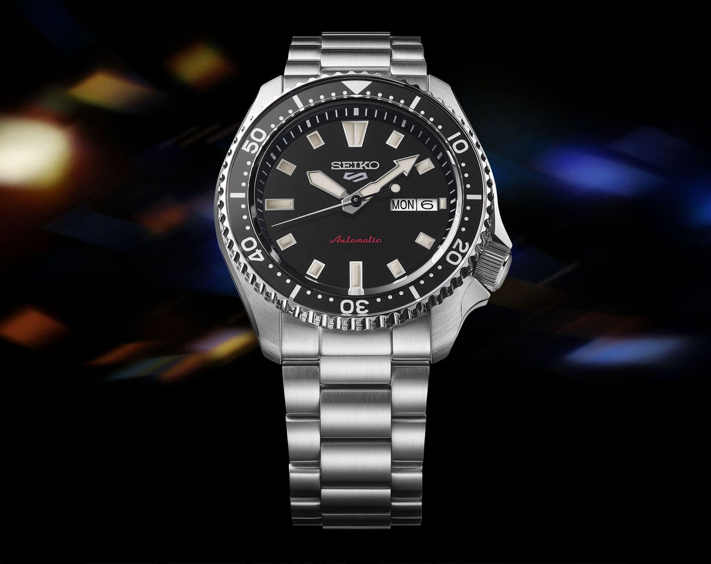 Seiko 5 Sports SRPL85K1 zwarte wijzerplaat Herenhorloge