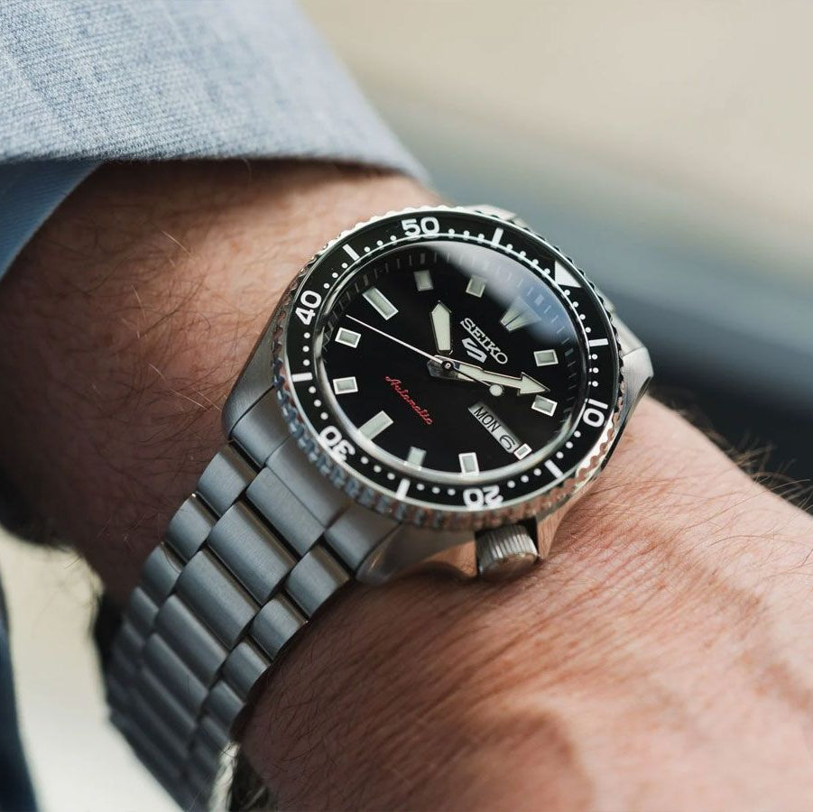 Seiko 5 Sports SRPL85K1 zwarte wijzerplaat Herenhorloge