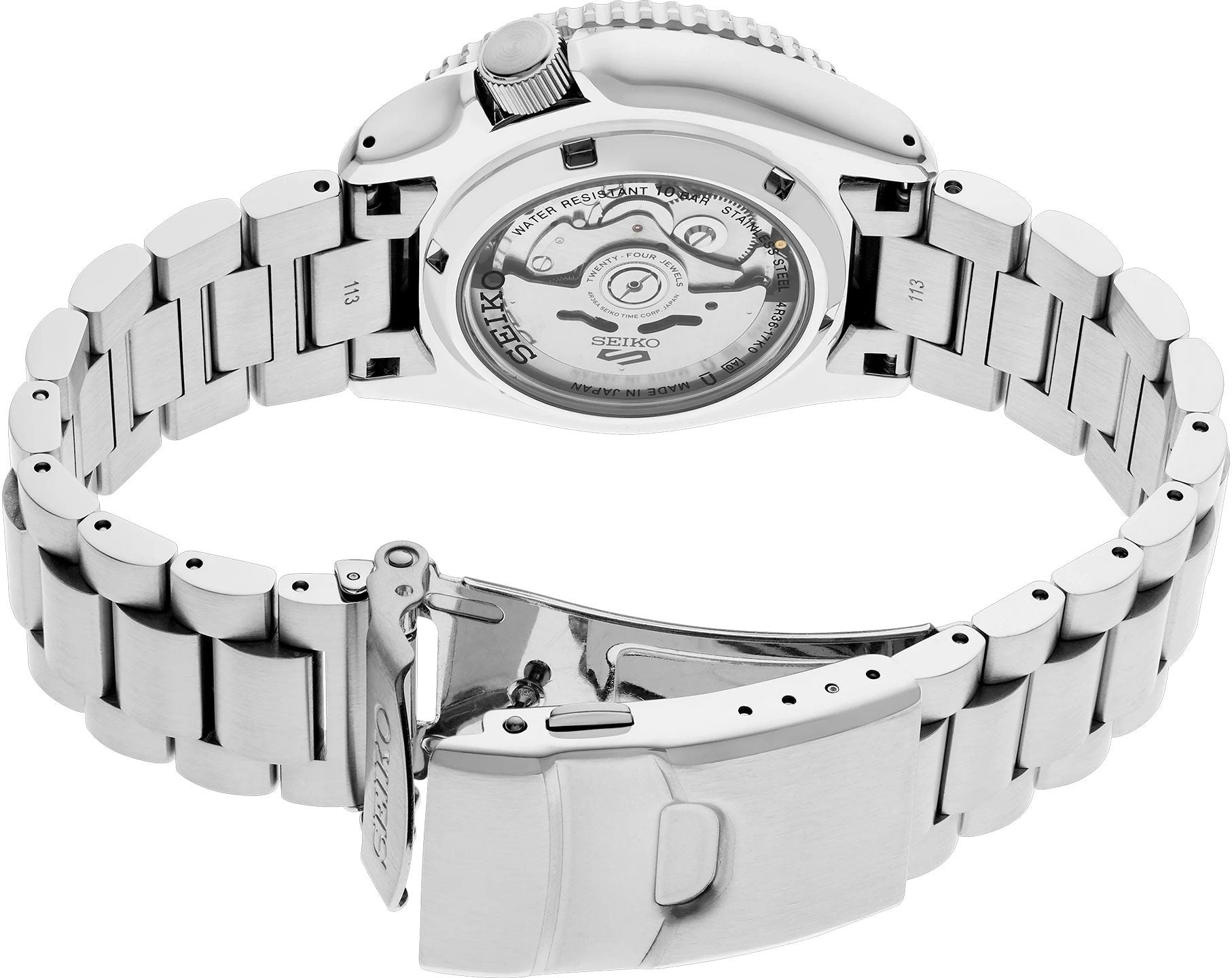 Seiko 5 Sports SRPL83K1 blauwe wijzerplaat Herenhorloge