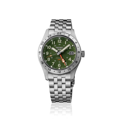 Seiko 5 Sports HDB001K1 horloge GMT Arabische cijfers groen