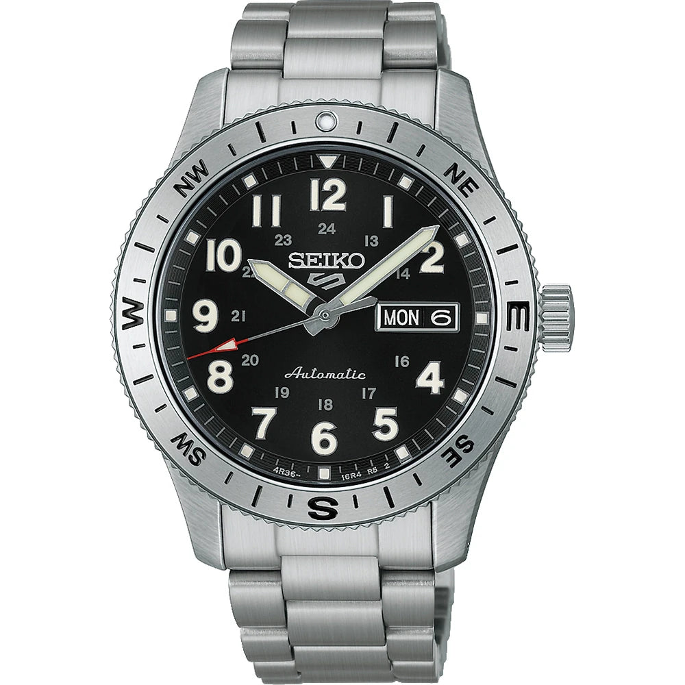 Seiko 5 Sports HDB006K1 horloge Arabische cijfers zwart