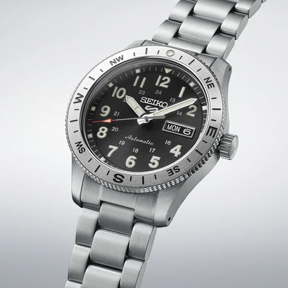 Seiko 5 Sports HDB006K1 horloge Arabische cijfers zwart