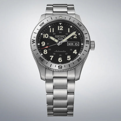Seiko 5 Sports HDB006K1 horloge Arabische cijfers zwart