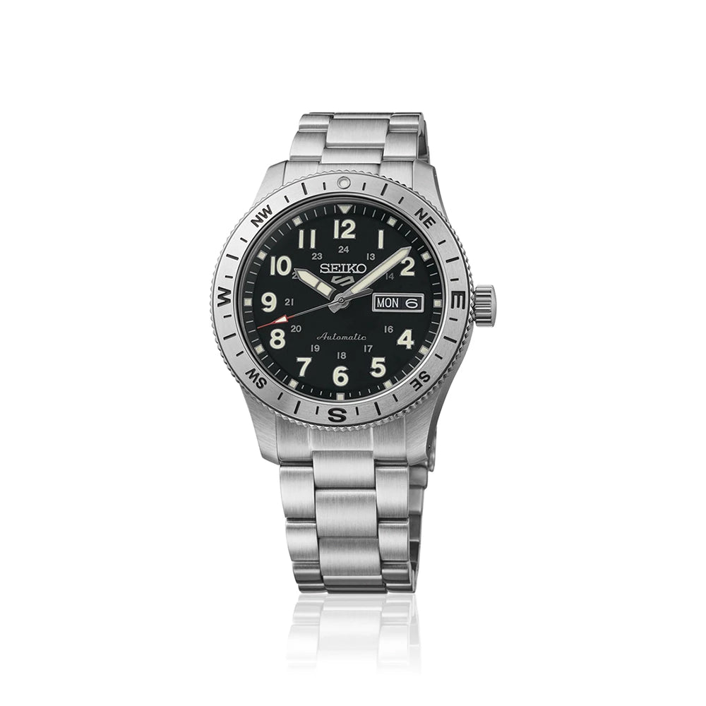 Seiko 5 Sports HDB006K1 horloge Arabische cijfers zwart