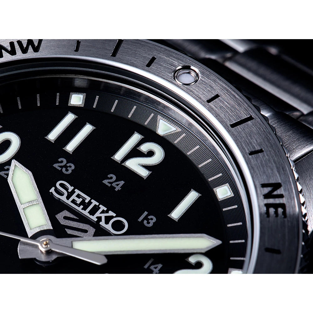Seiko 5 Sports HDB006K1 horloge Arabische cijfers zwart