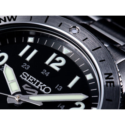 Seiko 5 Sports HDB006K1 horloge Arabische cijfers zwart