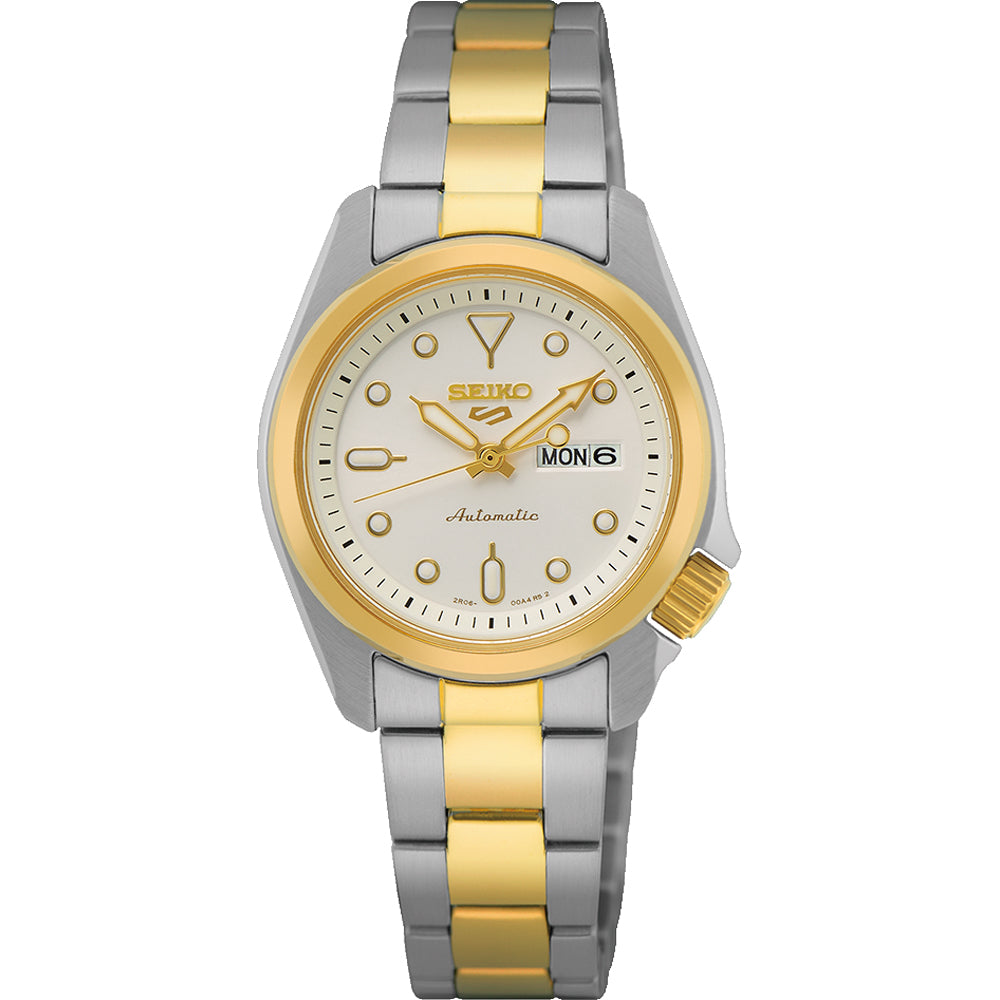 Seiko 5 Sports SRE004K1 dameshorloge automatic bicolor 28mm