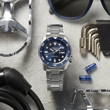 Seiko 5 Sports SRPD51K1 blauwe wijzerplaat herenhorloge
