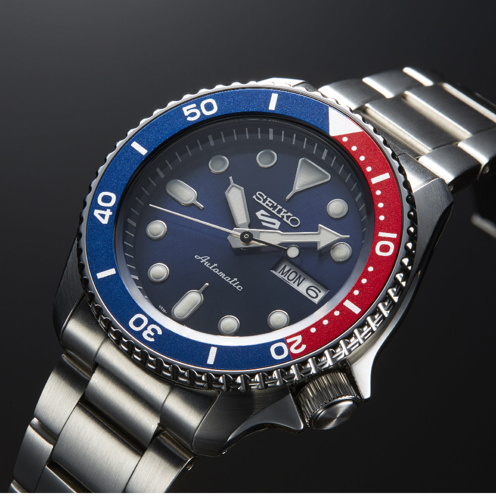 Seiko 5 Sports SRPD53K1 Pepsi-rand Heren Horloge 