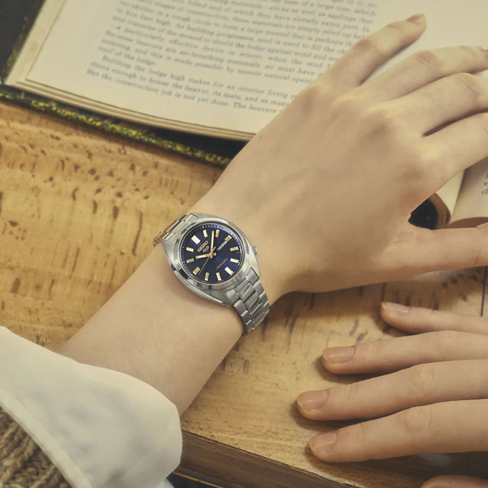 Seiko 5 Sports SRE021K1 dameshorloge automatic blauw 32mm