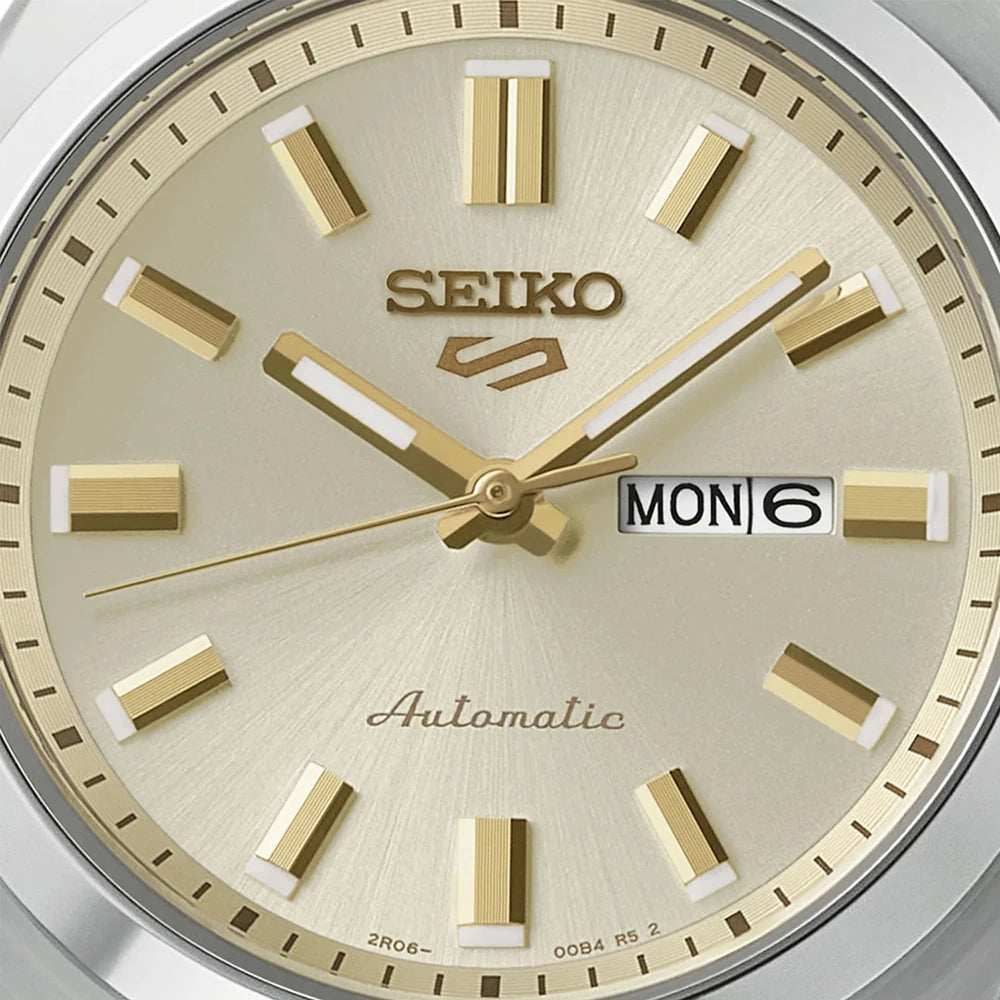 Seiko 5 Sports SRE023K1 dameshorloge automatic champagne 32mm