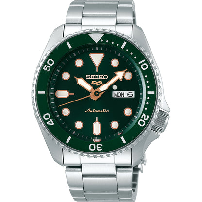 Seiko 5 Sports SRPD63K1 groen & rosé wijzerplaat Herenhorloge