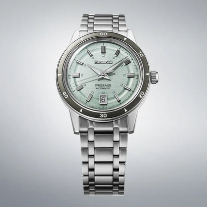Seiko Presage herenhorloge SRPL71J1 automatic retro mint green