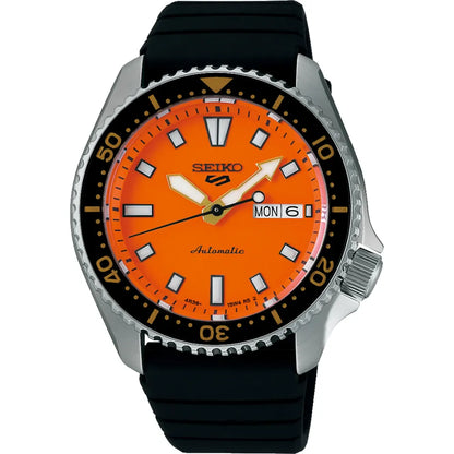 Seiko 5 Sports SRPL89K1 oranje wijzerplaat horloge