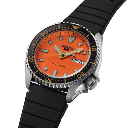 Seiko 5 Sports SRPL89K1 oranje wijzerplaat horloge