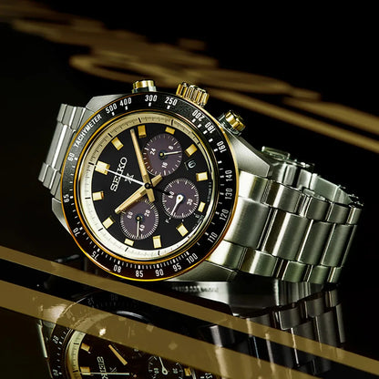 Seiko Prospex horloge SSC941P1 speedtimer heren chrono zwart gold