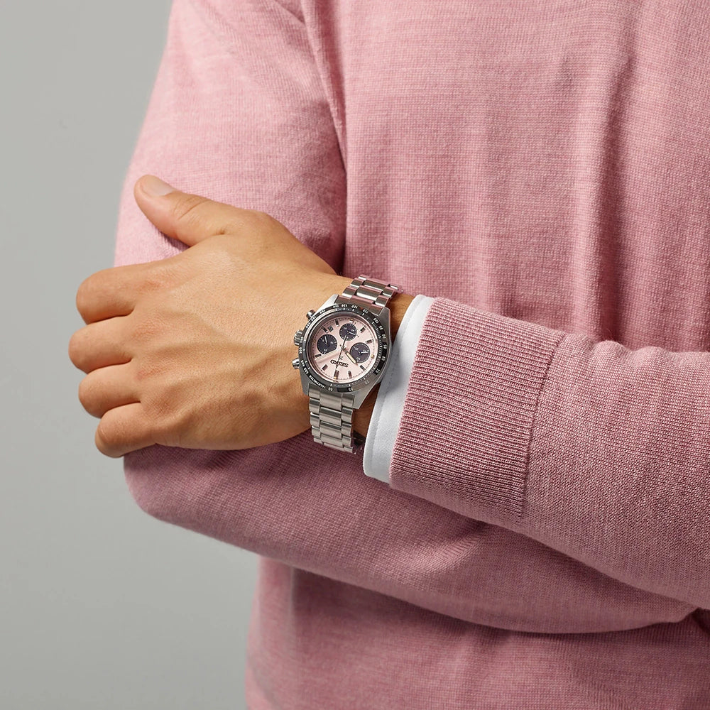 Seiko Prospex horloge SSC963P1 Speedtimer heren chrono roze panda