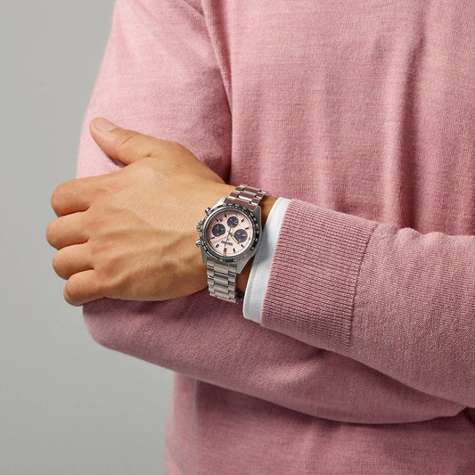 Seiko Prospex horloge SSC963P1 Speedtimer heren chrono roze panda