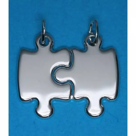 Tresor zilveren hanger breekpuzzel glans B218